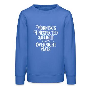 Avoine Avoine Céréales Muesli Petit Petit Plat du Jour - Sweat ado bio Stanley/Stella - carolina blue - Devant - AI Model Teenager Male dark (155cm)