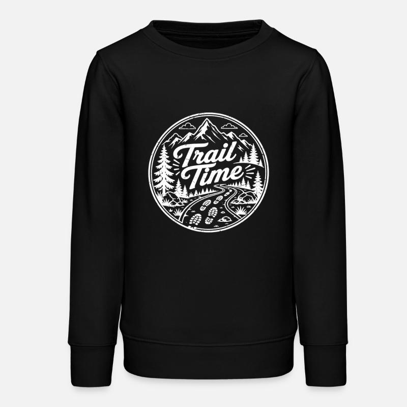 Temps de sentier - Sweat ado bio Stanley/Stella - noir