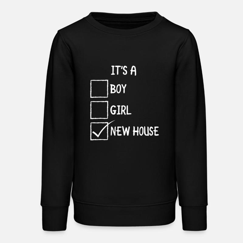 Mème de la case à cocher de la nouvelle maison - Sweat ado bio Stanley/Stella - noir