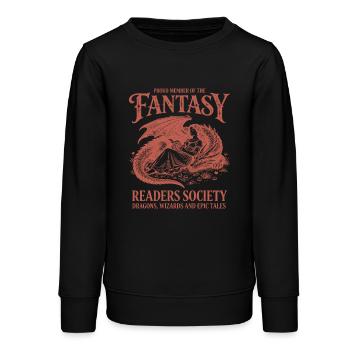 Phantastische Leser-Gesellschaft Drachen fantasy - Teenager Organic Sweatshirt Mini Changer von Stanley/Stella - Schwarz - Vorne - AI Model Teenager Male light (155cm)