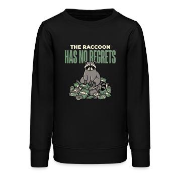 Raccoon Funny - Teens Organic Sweatshirt by Stanley/Stella - black - Front - AI Model Teenager Male light (155cm)