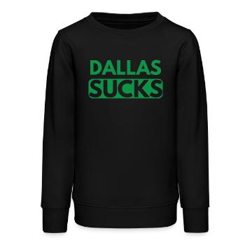 Dallas Sucks - Teens Organic Sweatshirt by Stanley/Stella - black - Front - AI Model Teenager Male light (155cm)