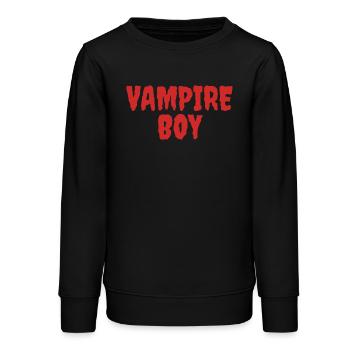Vampire Boy Teen T-Shirt Design - Teens Organic Sweatshirt by Stanley/Stella - black - Front - AI Model Teenager Male light (155cm)