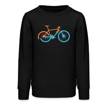 Dynamisches Fahrrad Design - Teenager Organic Sweatshirt Mini Changer von Stanley/Stella - Schwarz - Vorne - AI Model Teenager Male light (155cm)