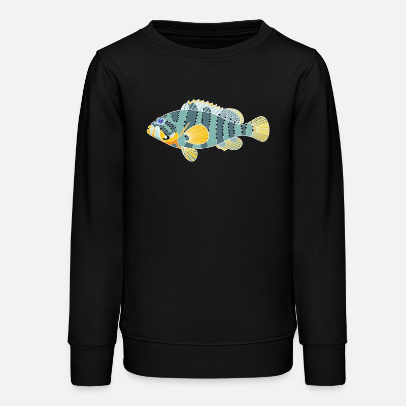 Blunthead rockfish - Teens Organic Sweatshirt by Stanley/Stella - black