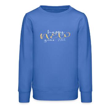 Happy New Year 2026 - Sweat ado bio Stanley/Stella - carolina blue - Devant - AI Model Teenager Male dark (155cm)
