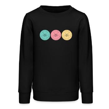 Three Happy Wishes - Teens Organic Sweatshirt by Stanley/Stella - black - Front - AI Model Teenager Male light (155cm)