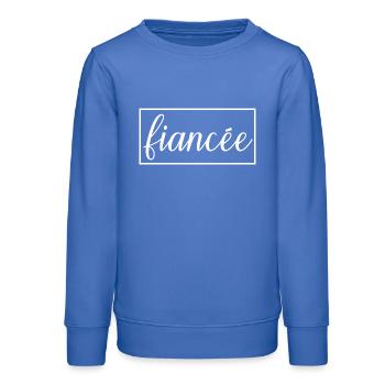 Fiancée Fiancée Fiançailles Mariage Lune de Miel - Sweat ado bio Stanley/Stella - carolina blue - Devant - AI Model Teenager Male dark (155cm)