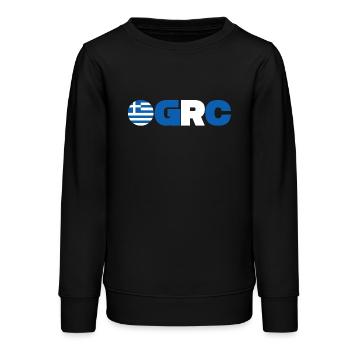 Grèce - Sweat ado bio Stanley/Stella - noir - Devant - AI Model Teenager Male light (155cm)