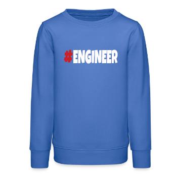 #engineer red&white - Teens Organic Sweatshirt by Stanley/Stella - carolina blue - Front - AI Model Teenager Male dark (155cm)