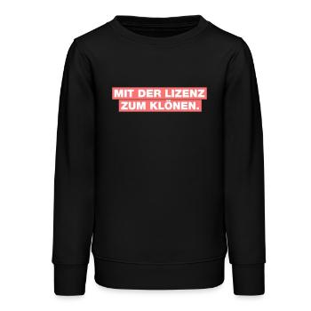 Avec la licence de clonage - Sweat ado bio Stanley/Stella - noir - Devant - AI Model Teenager Male light (155cm)
