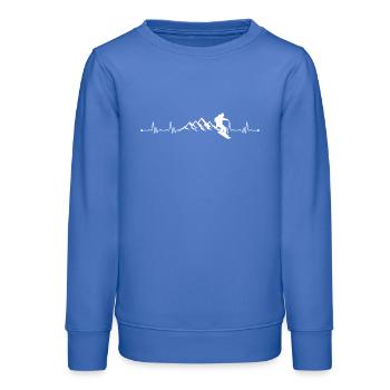 Mountain Pulse Snowboarder - Teenager Organic Sweatshirt Mini Changer von Stanley/Stella - carolina Blue - Vorne - AI Model Teenager Male dark (155cm)