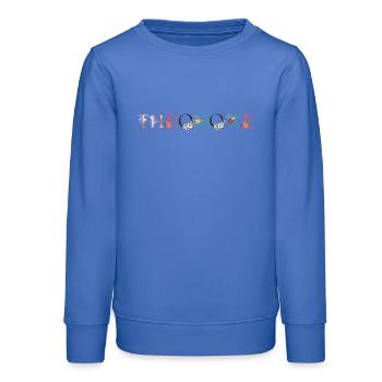 THEODORE Namenskunst mit gestickten Blumen - Teenager Organic Sweatshirt Mini Changer von Stanley/Stella - carolina Blue - Vorne - AI Model Teenager Male dark (155cm)