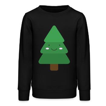 Sapin mignon - Sweat ado bio Stanley/Stella - noir - Devant - AI Model Teenager Male light (155cm)