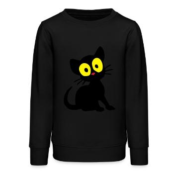 Kätzchen Georgie - Teenager Organic Sweatshirt Mini Changer von Stanley/Stella - Schwarz - Vorne - AI Model Teenager Male light (155cm)