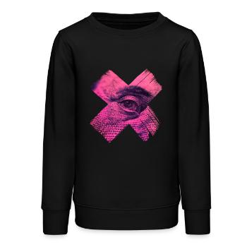 alles sehendes auge - Teenager Organic Sweatshirt Mini Changer von Stanley/Stella - Schwarz - Vorne - AI Model Teenager Male light (155cm)