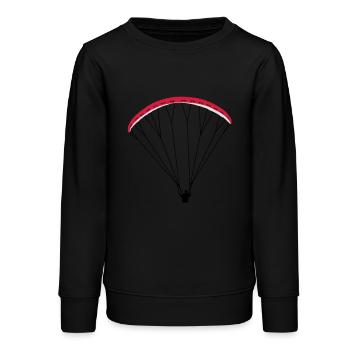 Paraglider Gleitschirm - Teenager Organic Sweatshirt Mini Changer von Stanley/Stella - Schwarz - Vorne - AI Model Teenager Male light (155cm)