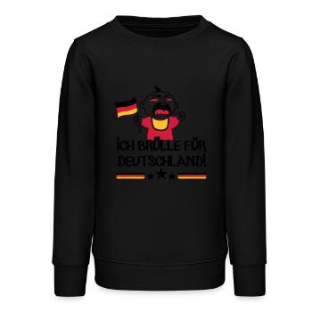 Ich brülle für Deutschland - Teenager Organic Sweatshirt Mini Changer von Stanley/Stella - Schwarz - Vorne - AI Model Teenager Male light (155cm)