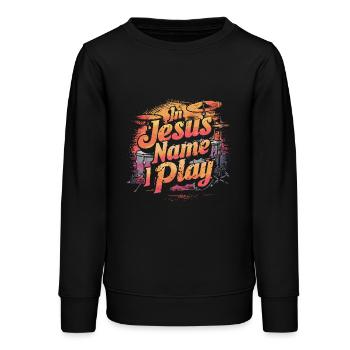 Dynamik im Lobpreis - Teenager Organic Sweatshirt Mini Changer von Stanley/Stella - Schwarz - Vorne - AI Model Teenager Male light (155cm)