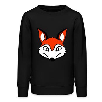 Fuchs Böser Blick Gefährlich Verrückt Wildes Tier - Teenager Organic Sweatshirt Mini Changer von Stanley/Stella - Schwarz - Vorne - AI Model Teenager Male light (155cm)