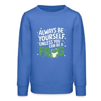 Frog Toad - Teens Organic Sweatshirt by Stanley/Stella - carolina blue - Front - AI Model Teenager Male dark (155cm)