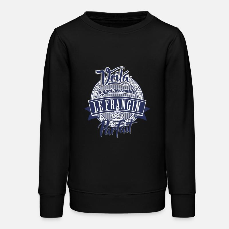 "Frangin parfait" - Sweat ado bio Stanley/Stella - noir