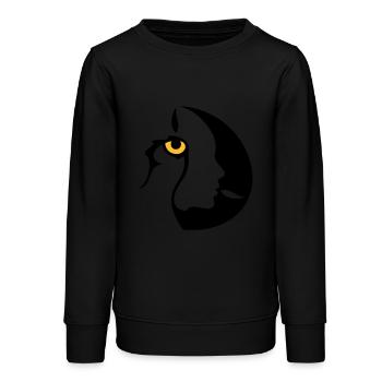 Chamane (œil droit) - Sweat ado bio Stanley/Stella - noir - Devant - AI Model Teenager Male light (155cm)