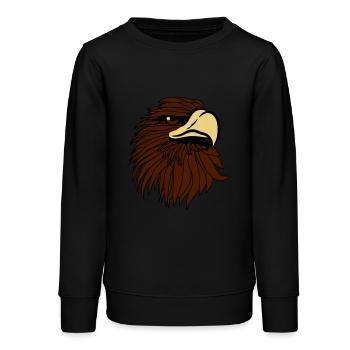 Adler adlerkopf - Teenager Organic Sweatshirt Mini Changer von Stanley/Stella - Schwarz - Vorne - AI Model Teenager Male light (155cm)