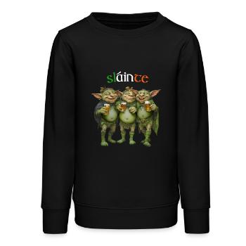ERSCHLAGEN, DREI KOBOLDE, DIE DEN CRAIC - Teenager Organic Sweatshirt Mini Changer von Stanley/Stella - Schwarz - Vorne - AI Model Teenager Male light (155cm)