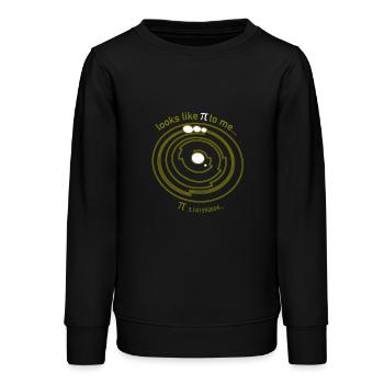 Kornkreis / Crop Circle Pi - Teenager Organic Sweatshirt Mini Changer von Stanley/Stella - Schwarz - Vorne - AI Model Teenager Male light (155cm)