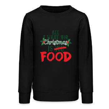 Noël: Tout ce que je veux pour Noël est l'alimentation - Sweat ado bio Stanley/Stella - noir - Devant - AI Model Teenager Male light (155cm)