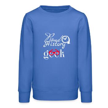 histoire - Sweat ado bio Stanley/Stella - carolina blue - Devant - AI Model Teenager Male dark (155cm)