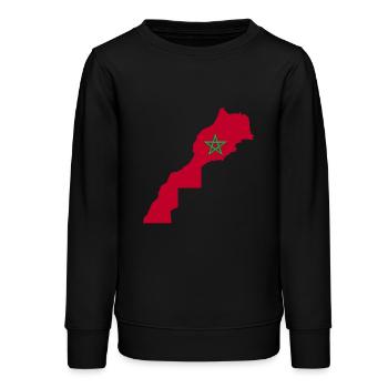 Maroc - Sweat ado bio Stanley/Stella - noir - Devant - AI Model Teenager Male light (155cm)