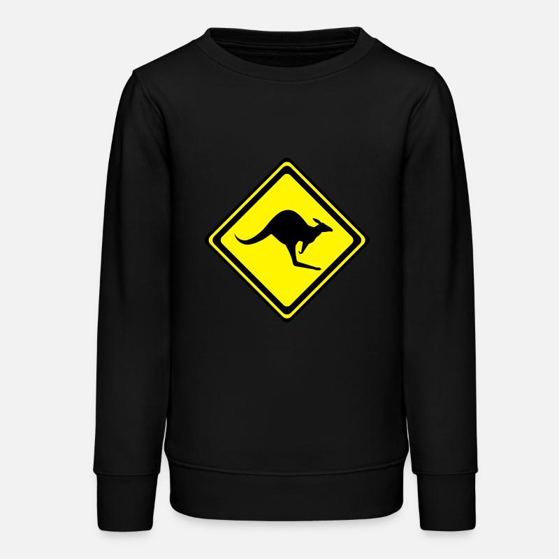 Kangaroo__V001 - Teens Organic Sweatshirt by Stanley/Stella - black