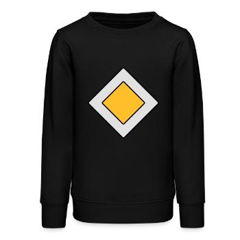 Vorfahrtsschild - Teenager Organic Sweatshirt Mini Changer von Stanley/Stella - Schwarz - Vorne - AI Model Teenager Male light (155cm)