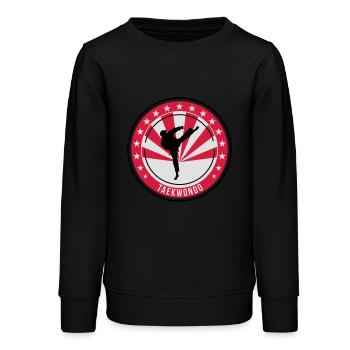 Taekwondo / Tae-Kwon-Do / Taekwon-Do / Kampfkünste - Teenager Organic Sweatshirt Mini Changer von Stanley/Stella - Schwarz - Vorne - AI Model Teenager Male light (155cm)