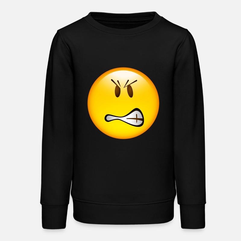 Smiley Glossy Angry - Sweat ado bio Stanley/Stella - noir