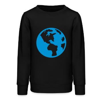 erde_01 - Teenager Organic Sweatshirt Mini Changer von Stanley/Stella - Schwarz - Vorne - AI Model Teenager Male light (155cm)