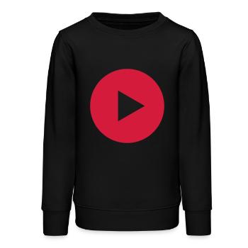 PLAY BUTTON - Teenager Organic Sweatshirt Mini Changer von Stanley/Stella - Schwarz - Vorne - AI Model Teenager Male light (155cm)