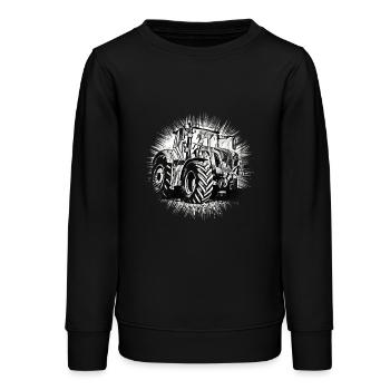 Traktor - Teenager Organic Sweatshirt Mini Changer von Stanley/Stella - Schwarz - Vorne - AI Model Teenager Male light (155cm)
