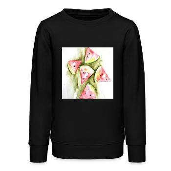 Pastèques - Sweat ado bio Stanley/Stella - noir - Devant - AI Model Teenager Male light (155cm)