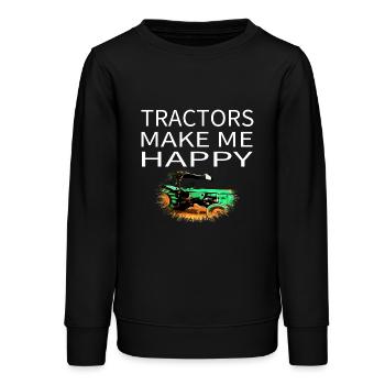 Traktor - Teenager Organic Sweatshirt Mini Changer von Stanley/Stella - Schwarz - Vorne - AI Model Teenager Male light (155cm)