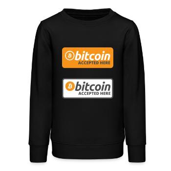 Bitcoin Accepted Here - Sticker Pack - Teens Organic Sweatshirt by Stanley/Stella - black - Front - AI Model Teenager Male light (155cm)