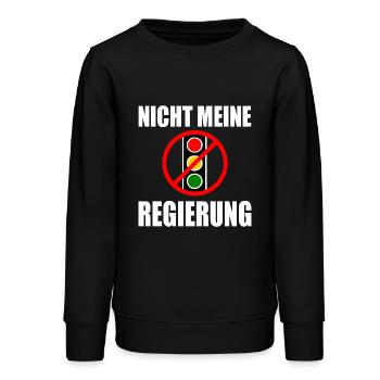 Nicht meine regierung - Teenager Organic Sweatshirt Mini Changer von Stanley/Stella - Schwarz - Vorne - AI Model Teenager Male light (155cm)
