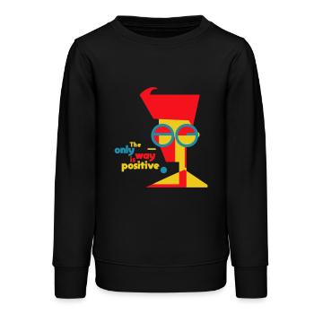 TheOnlyWayIsPositive - Professor - Teenager Organic Sweatshirt Mini Changer von Stanley/Stella - Schwarz - Vorne - AI Model Teenager Male light (155cm)