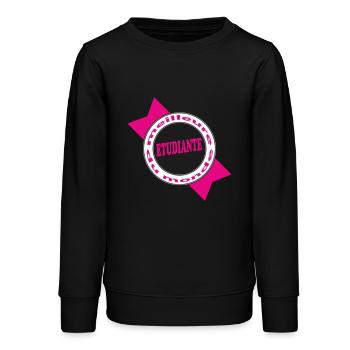 Meilleure ETUDIANTE - Sweat ado bio Stanley/Stella - noir - Devant - AI Model Teenager Male light (155cm)