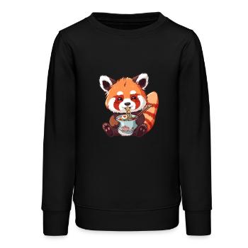 Roter Panda Kleiner Panda Ramen - Teenager Organic Sweatshirt Mini Changer von Stanley/Stella - Schwarz - Vorne - AI Model Teenager Male light (155cm)