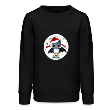 Fledermaus Weihnachten - Teenager Organic Sweatshirt Mini Changer von Stanley/Stella - Schwarz - Vorne - AI Model Teenager Male light (155cm)