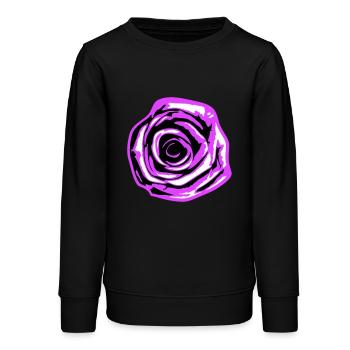 Hübsche Schöne Rose Blüte Blatt Röschen Romantisch - Teenager Organic Sweatshirt Mini Changer von Stanley/Stella - Schwarz - Vorne - AI Model Teenager Male light (155cm)