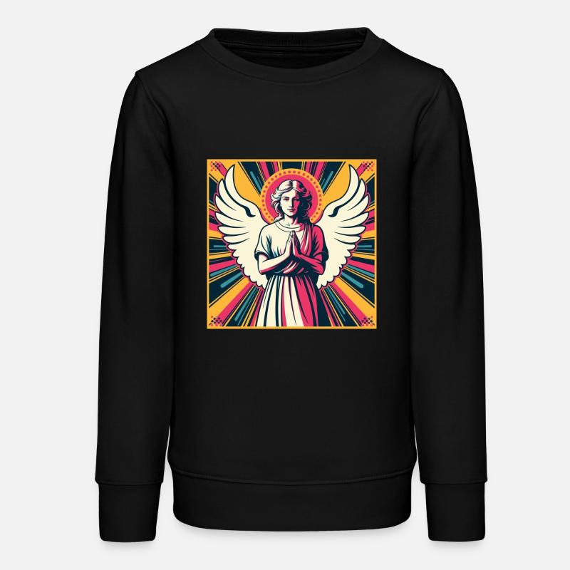 Schutzengel Pop-Art - Teenager Organic Sweatshirt Mini Changer von Stanley/Stella - Schwarz